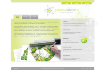 Zrzut ekranu strony internetowej "Gardenia Atelier"