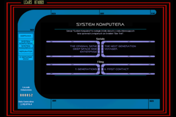 Zrzut ekranu strony internetowej "Star Trek: Engage"